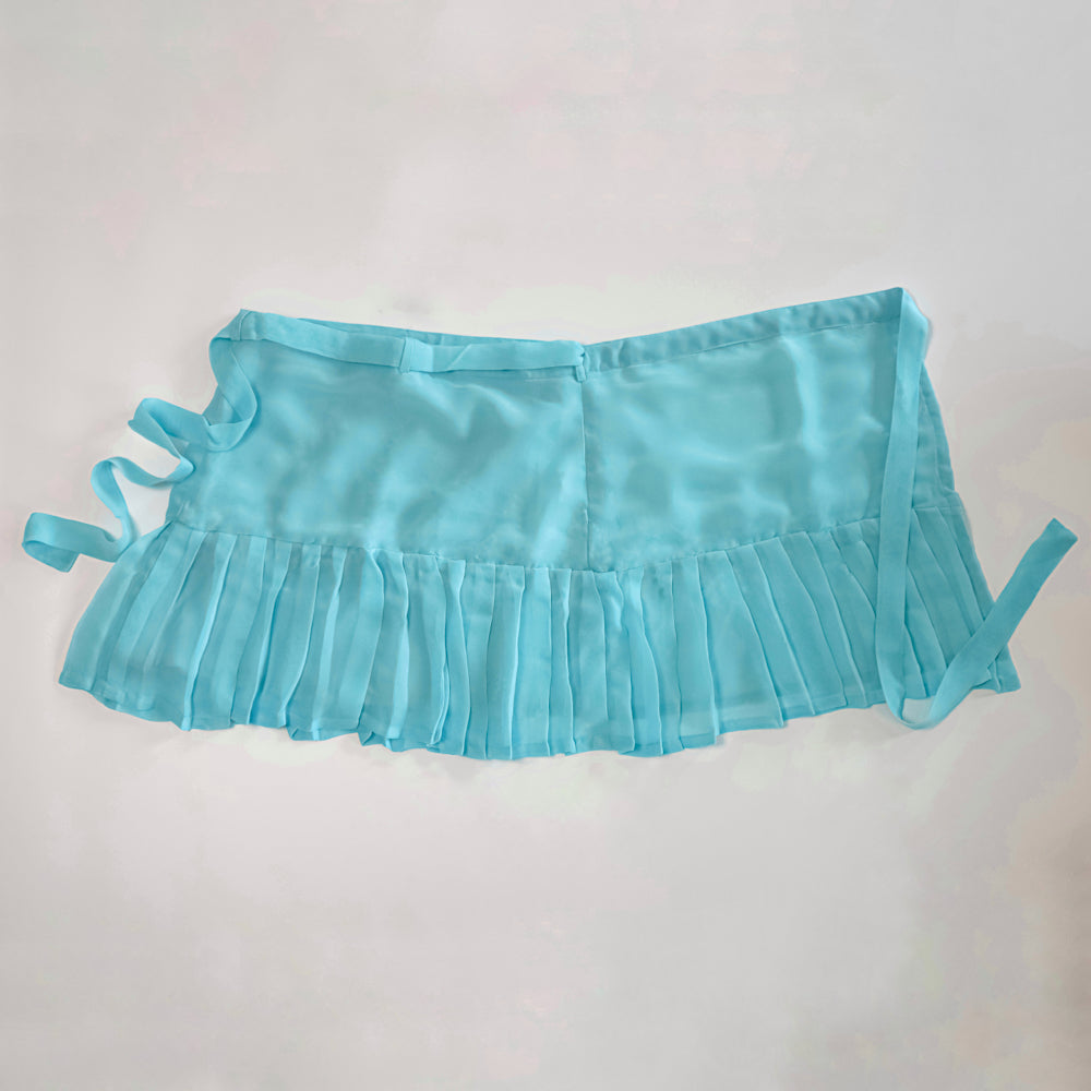 Gardinia Georgette wrap around pleated skirt - Blue