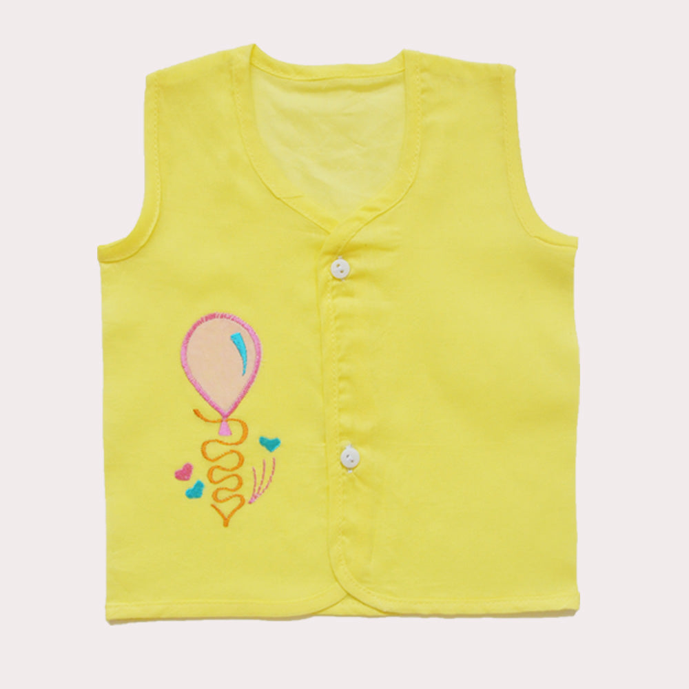 Piping finish Infants Jhablas set of 3 - Pink Elephant, Blue birdie, Yellow Balloon